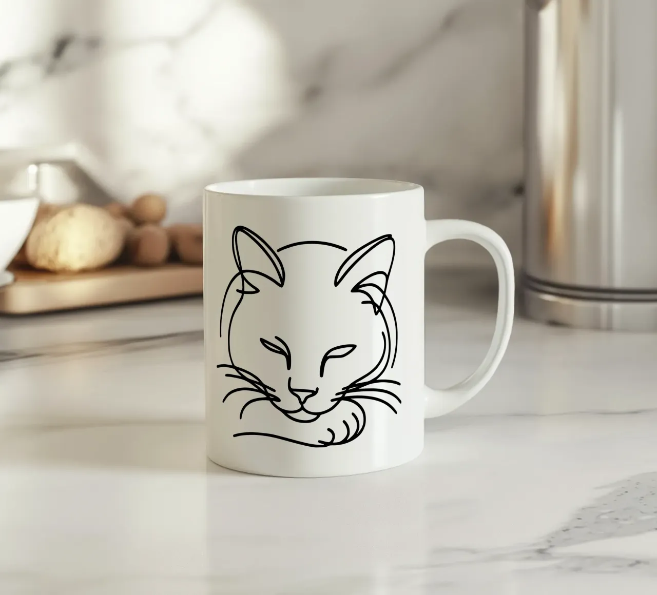 Cool Cat - The relaxed cat ceramic mug by Bold & Simple