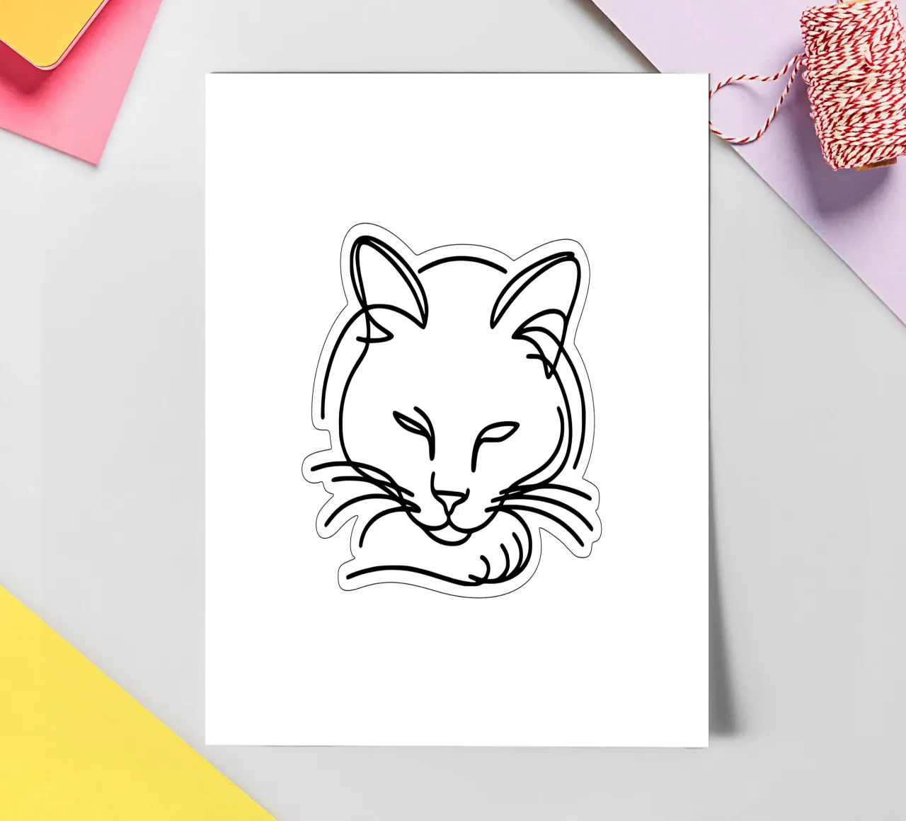 Cool Cat - The relaxed cat sticker sheet by Bold & Simple