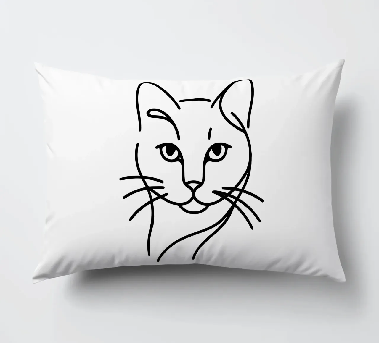 Elegant Cat - Minimalist cat decorative cushion by Bold & Simple