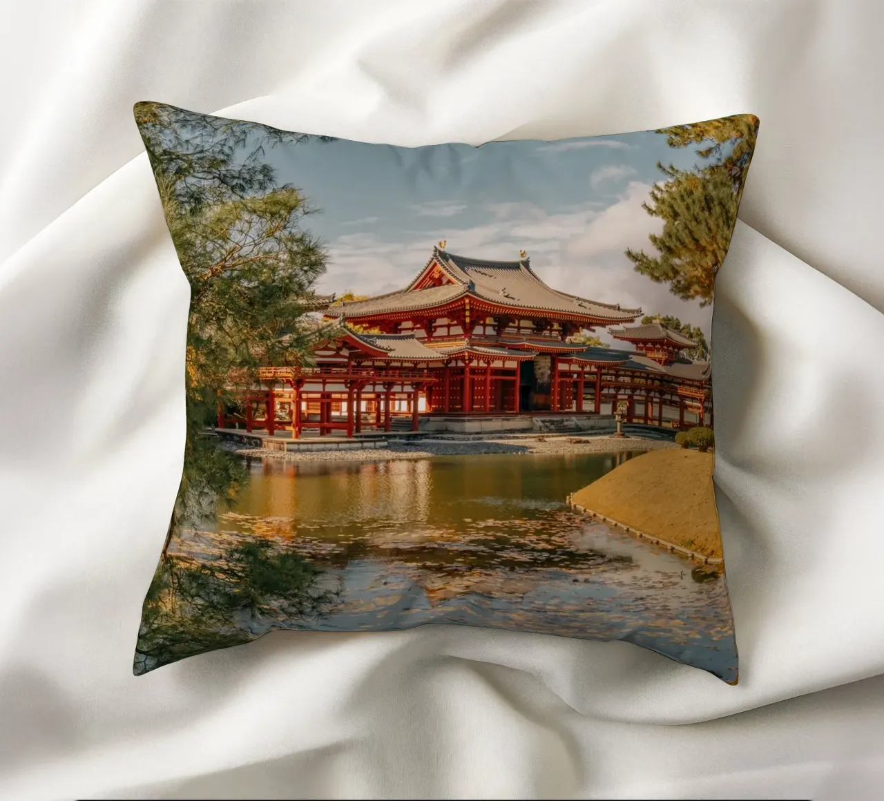 Tempio di Byodoin a Kyoto, Giappone cuscino da Marcel Bisig