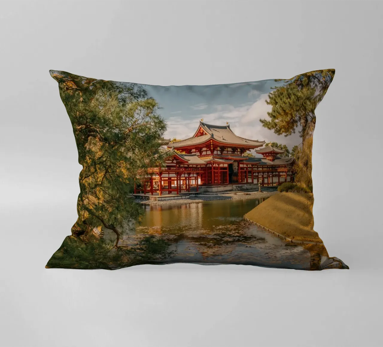 Tempio di Byodoin a Kyoto, Giappone cuscino da Marcel Bisig