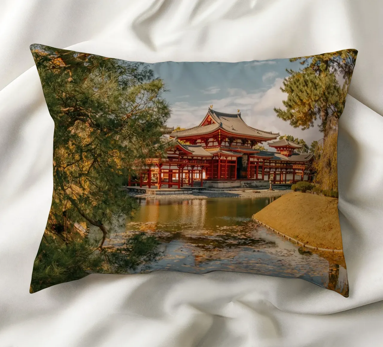 Tempio di Byodoin a Kyoto, Giappone cuscino da Marcel Bisig