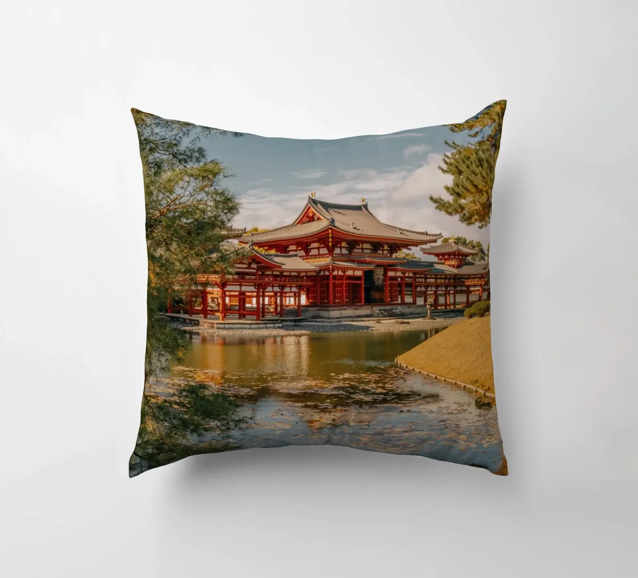 Tempio di Byodoin a Kyoto, Giappone cuscino da Marcel Bisig