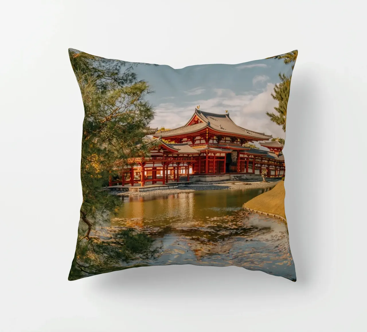 Tempio di Byodoin a Kyoto, Giappone cuscino da Marcel Bisig