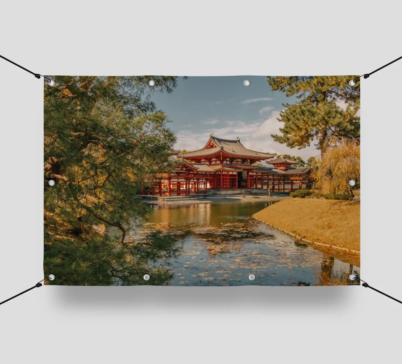 Tempio di Byodoin a Kyoto, Giappone telo in pvc da Marcel Bisig