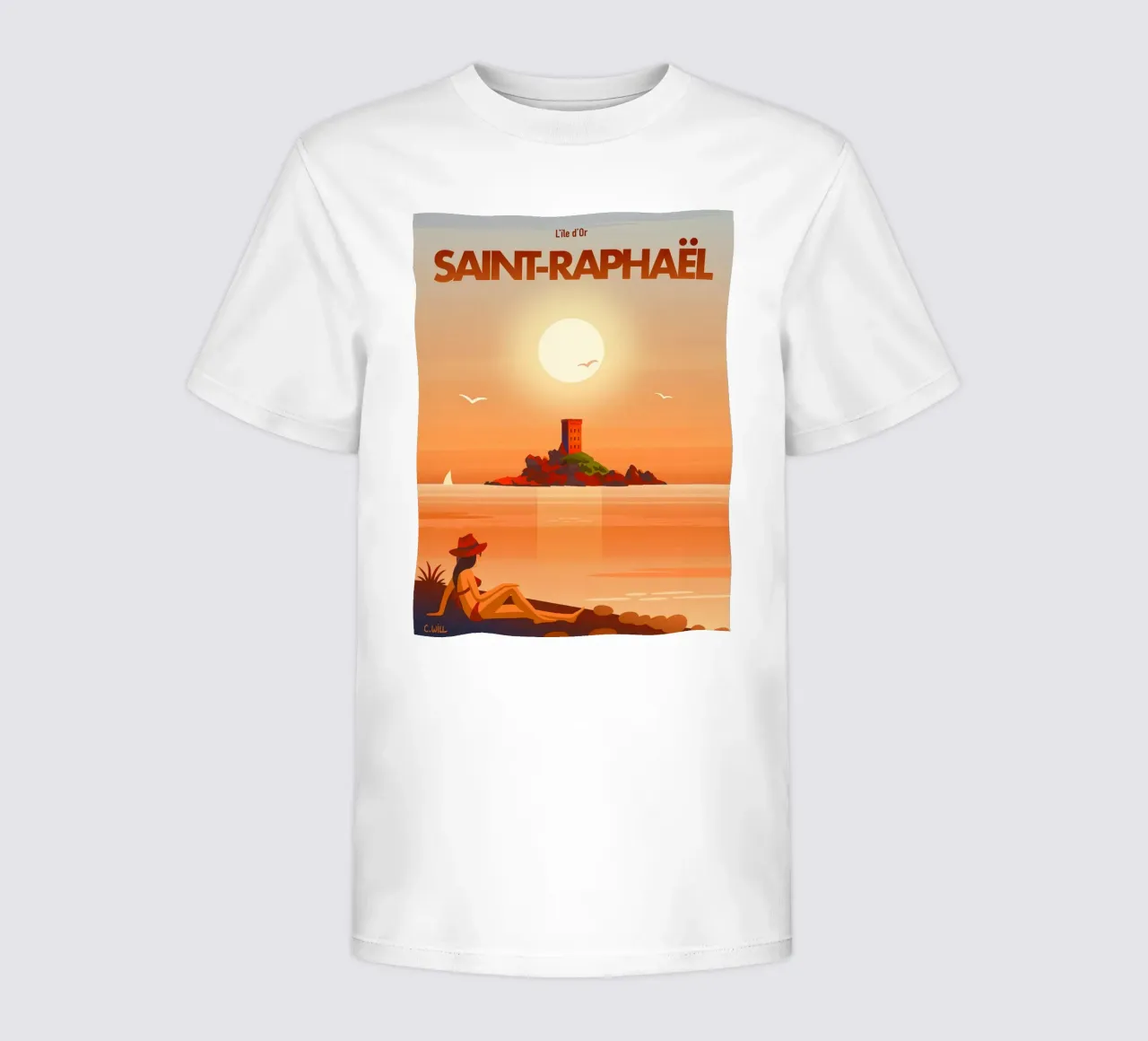 Ile d’or in Saint Raphaël kids t-shirt by C.WILL