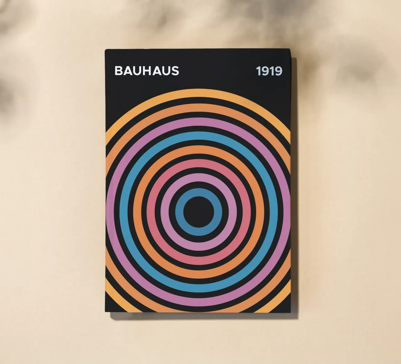 Bauhaus 1919 Multi color Circle Pattern notebook by Paigaam Studio