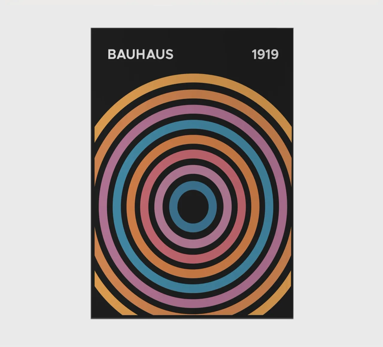 Bauhaus 1919 Multi color Circle Pattern notebook by Paigaam Studio