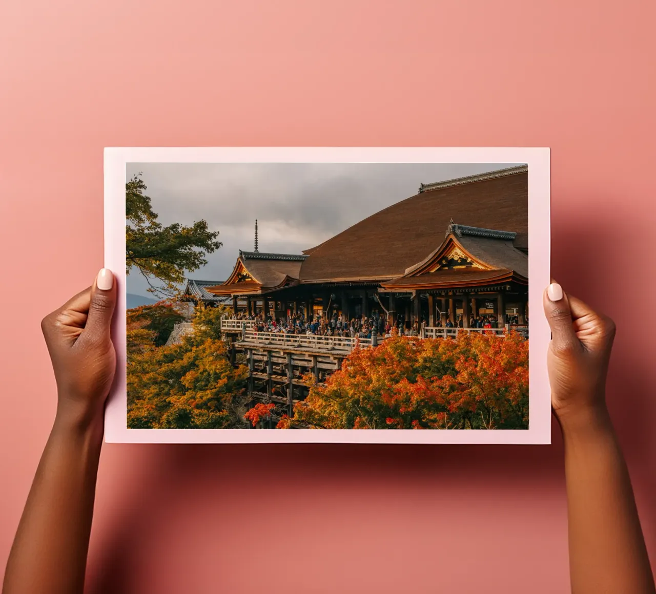 Kiyomizu-dera in Kyoto in Autumn sticker sheet by Marcel Bisig