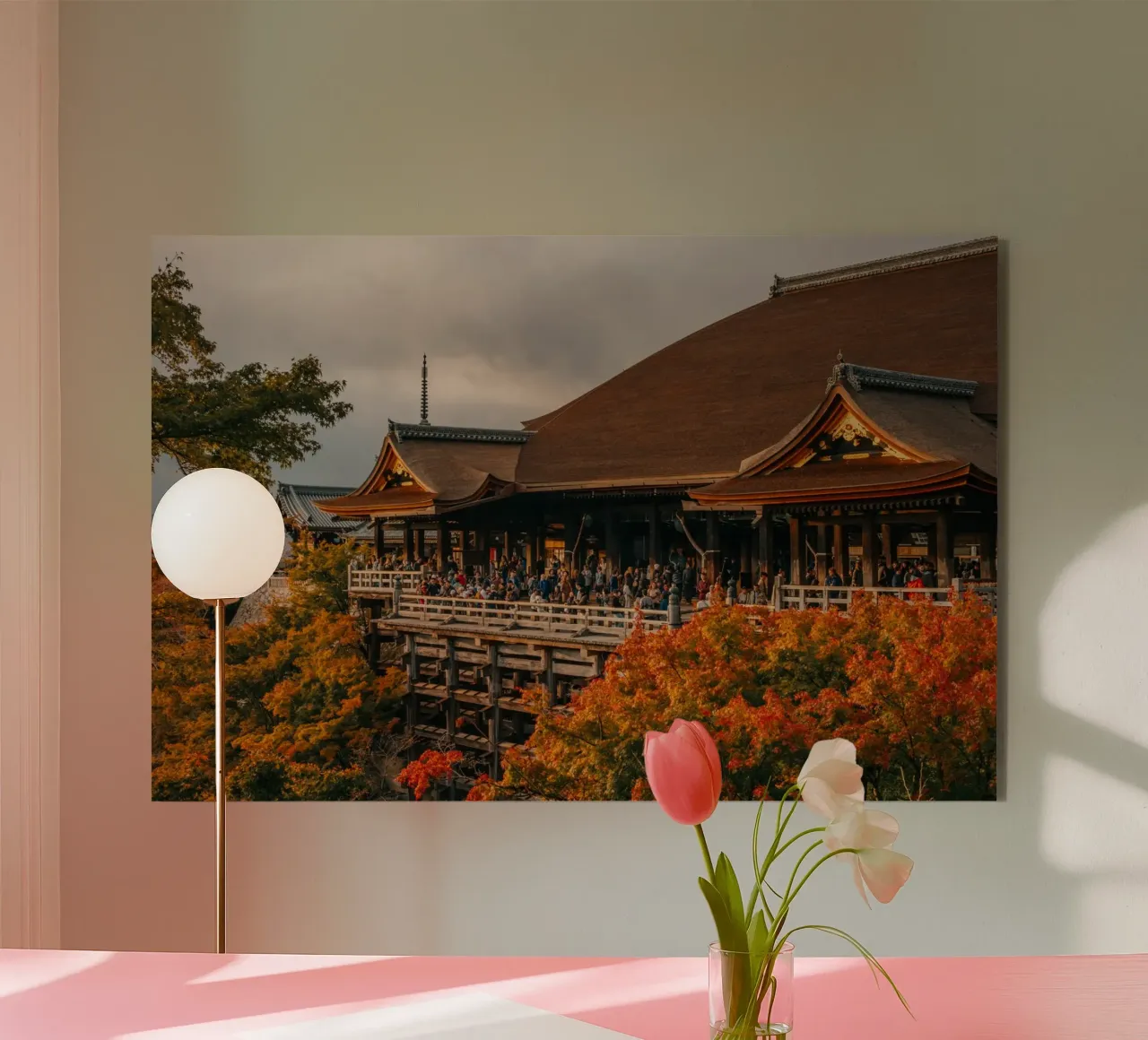 Kiyomizu-dera in Kyoto in Autumn pannello forex da Marcel Bisig