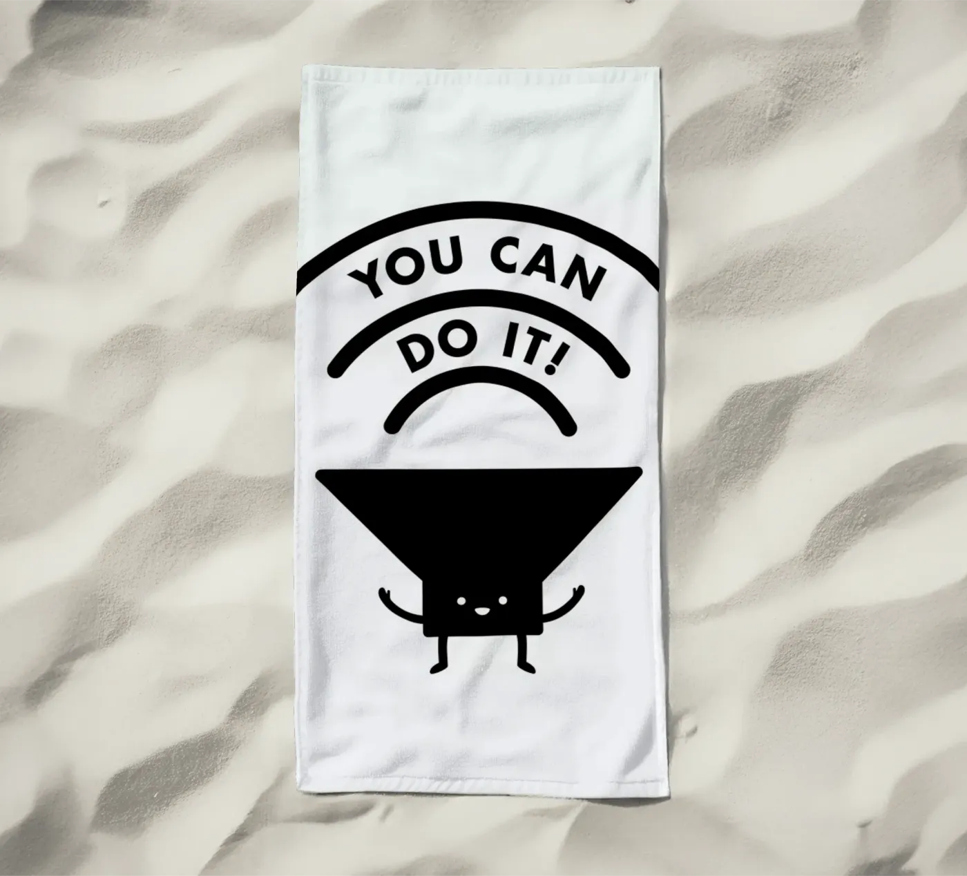 You Can Do It strandhanddoek van Jaco Haasbroek