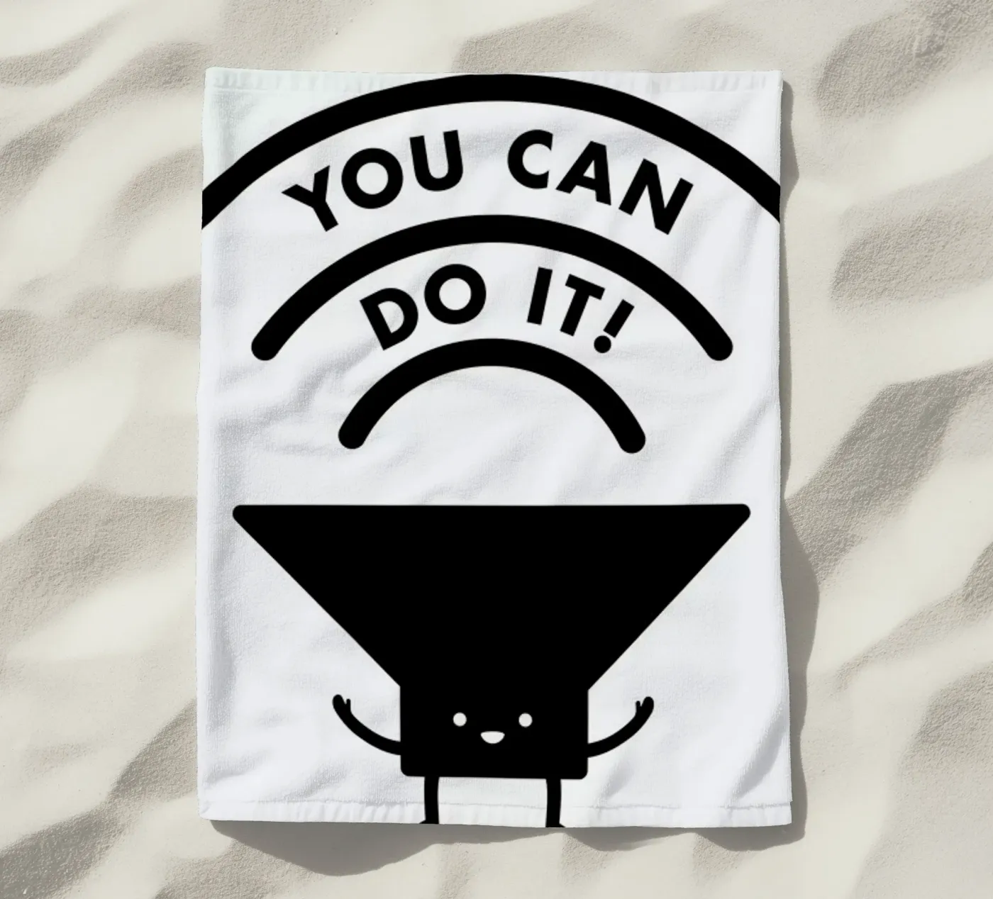 You Can Do It strandhanddoek van Jaco Haasbroek