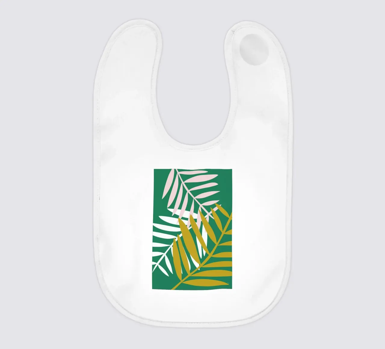 Palm Leaves in Green bavaglino da Linda Gobeta