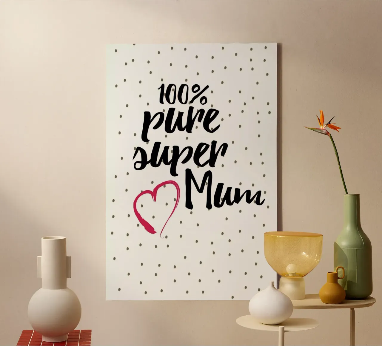 Super Mum tela con Cornice a cassetta da Froilein Juno