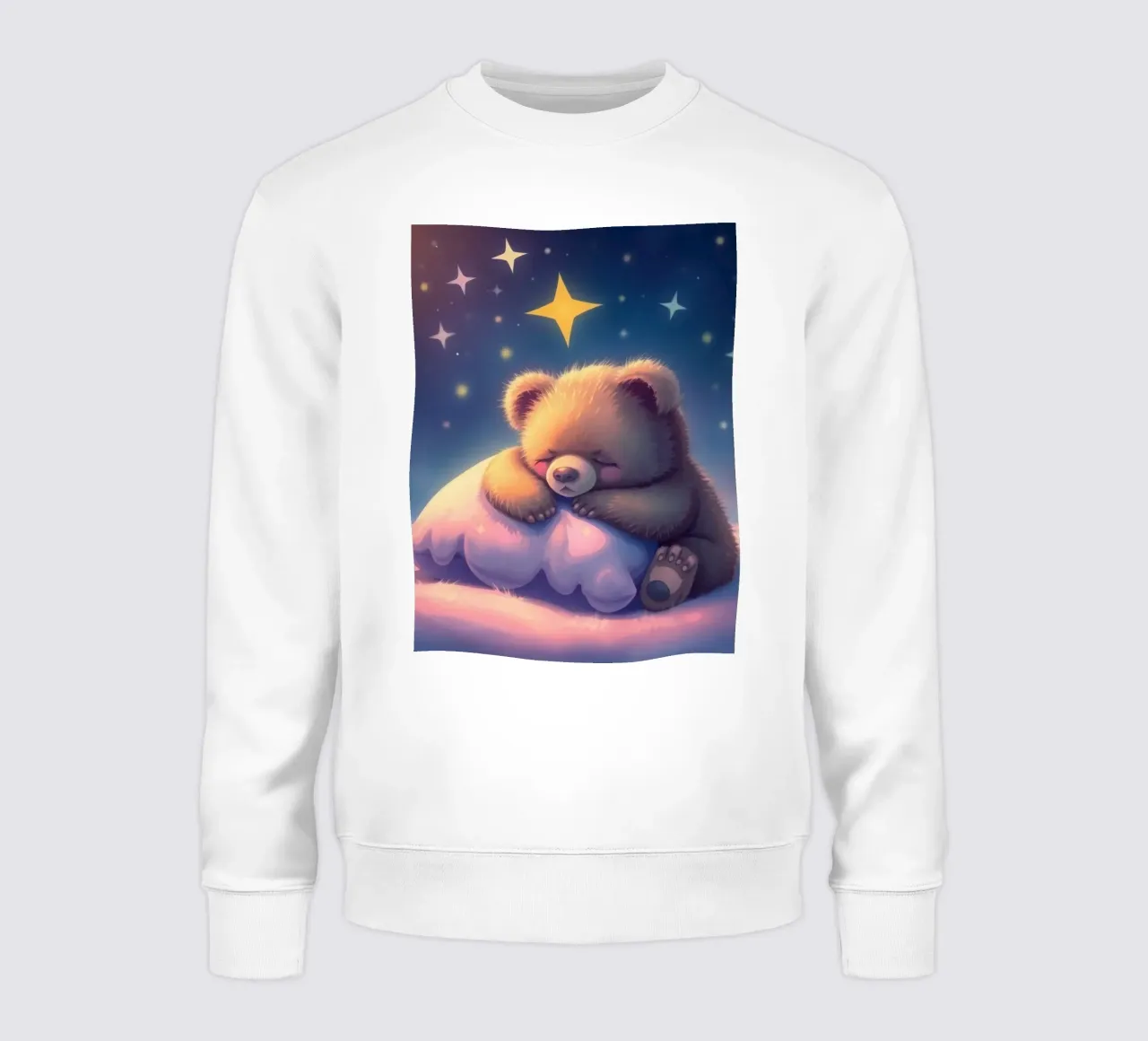 Carino il cucciolo d'orso che dorme pacificamente su un soffice cuscino felpa da DesignDoodle