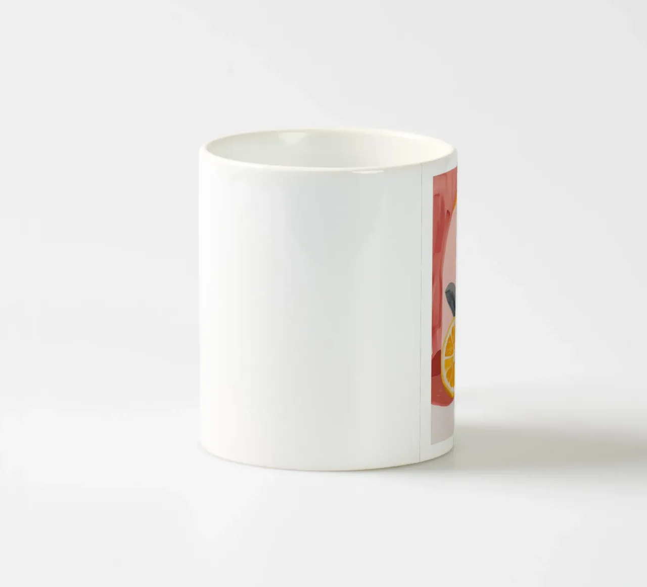 Zitrone drucken Illustration, abstrakte Frucht Kunst, Zitrone Poster Keramik Tasse von Bella Studio
