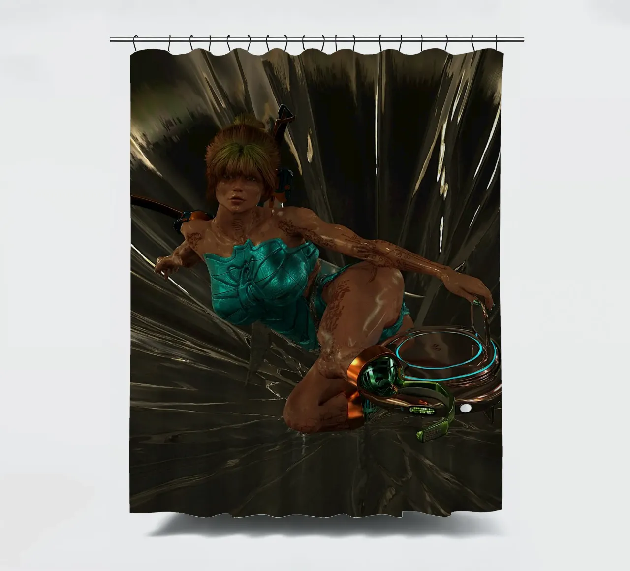 Papesse Borgia and the Corridors of Time shower curtain by the-witcher