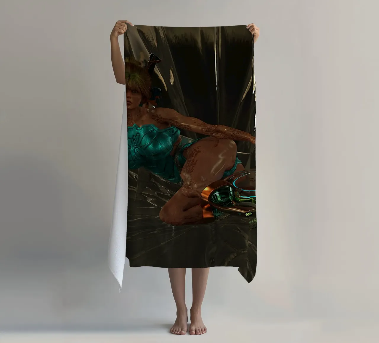 Papesse Borgia and the Corridors of Time beach towel by the-witcher