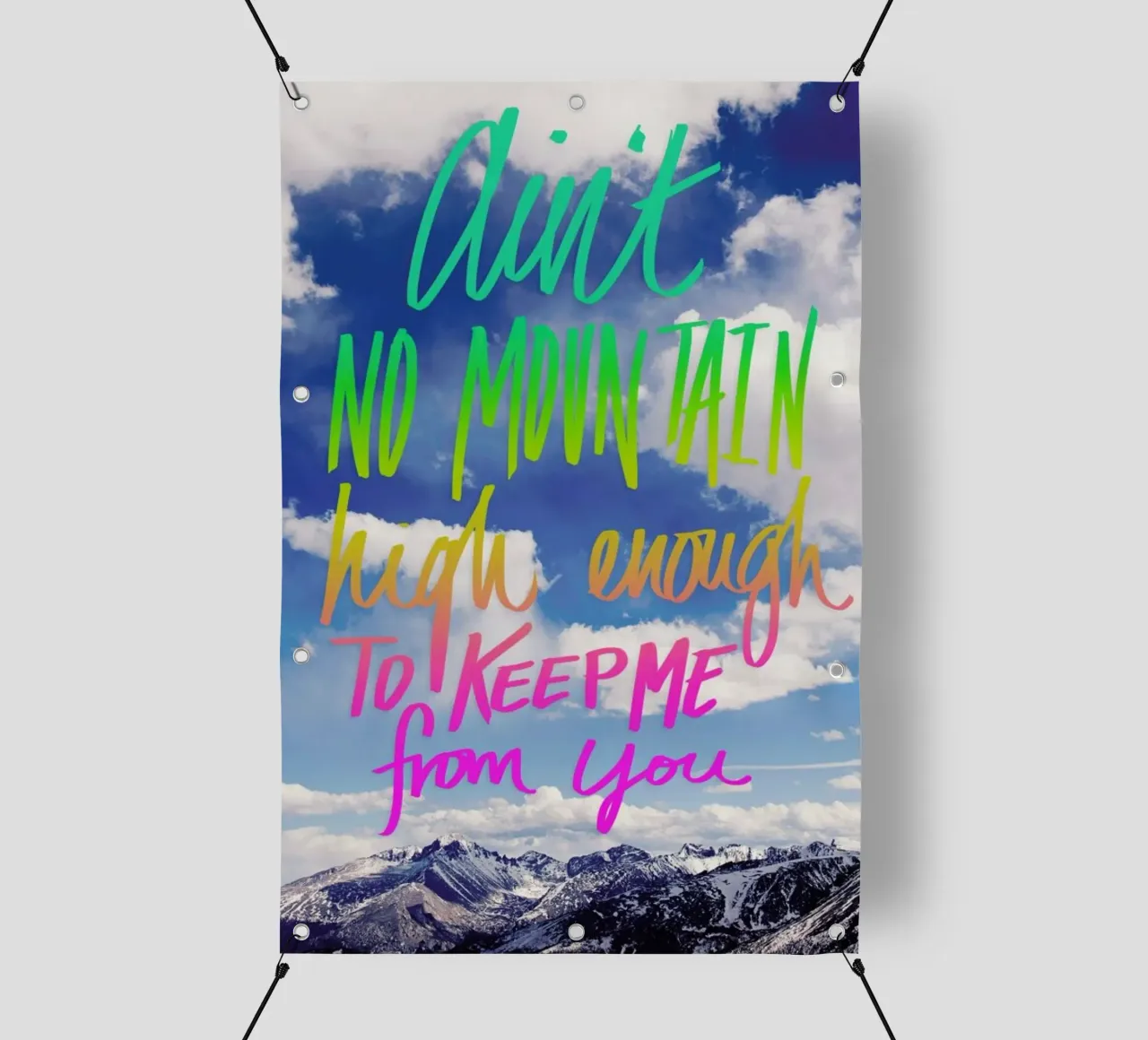 Ain't No Mountain High telo in pvc da Leah Flores