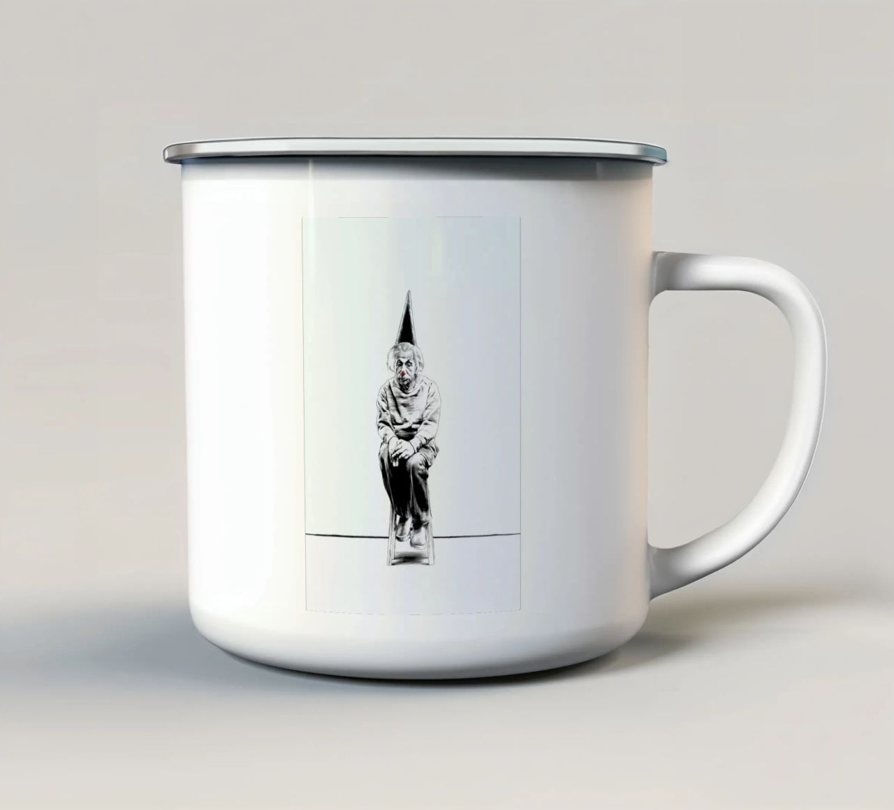 Einstein tazza in smalto da Jared Yamahata