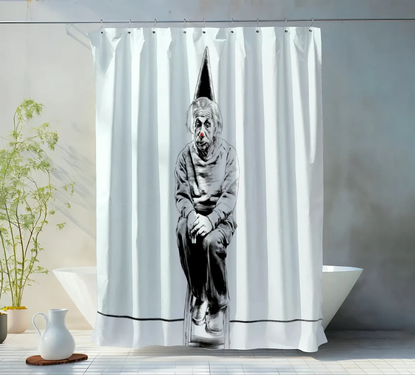 Einstein Duschvorhang von Jared Yamahata