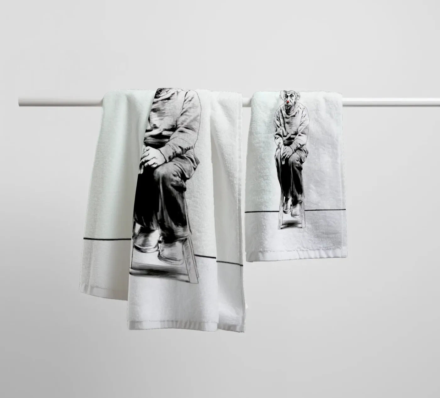 Einstein towel by Jared Yamahata