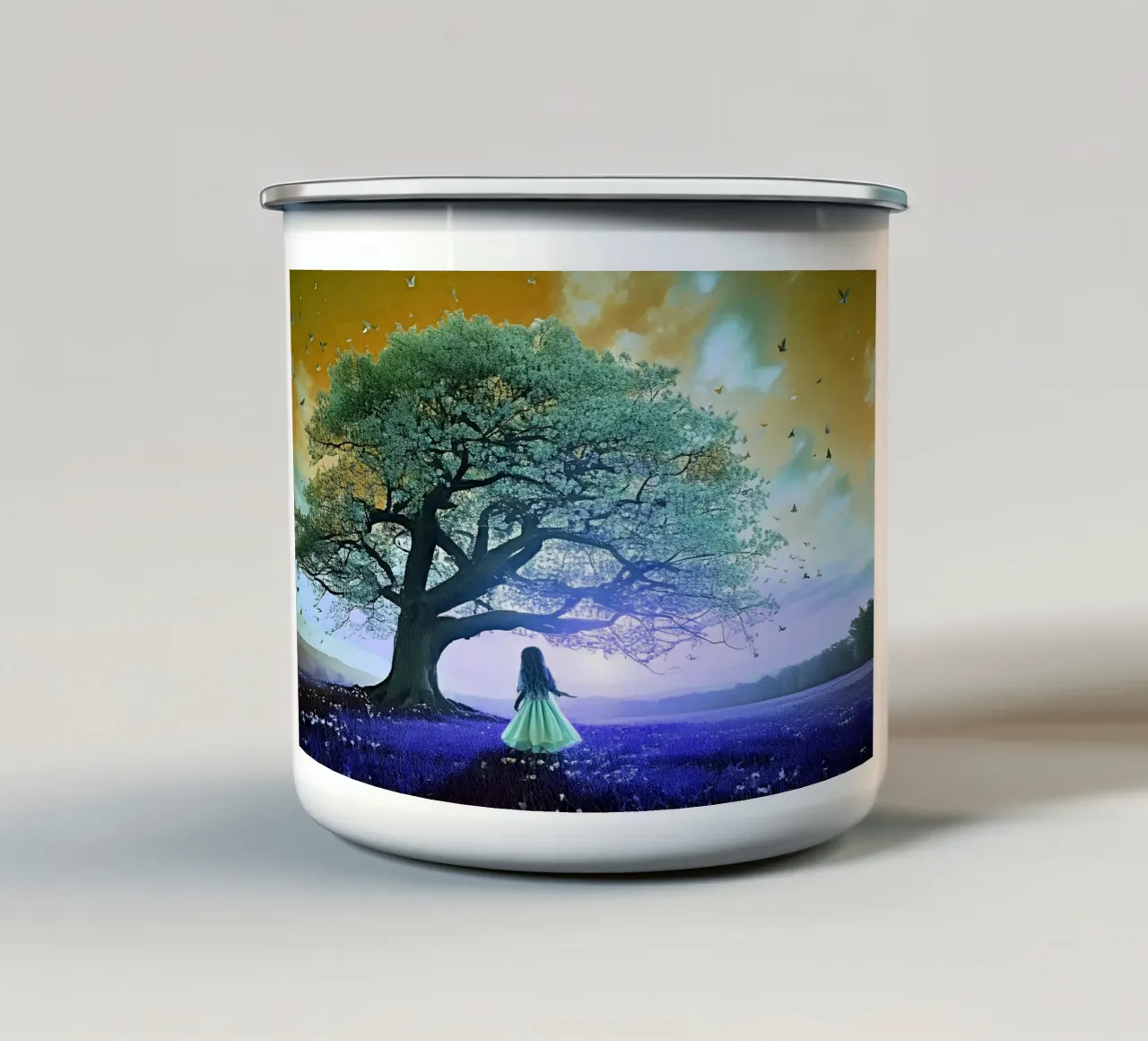 WONDERFUL TREE. Purple Grass. tazza in smalto da Thierry vobmann photography
