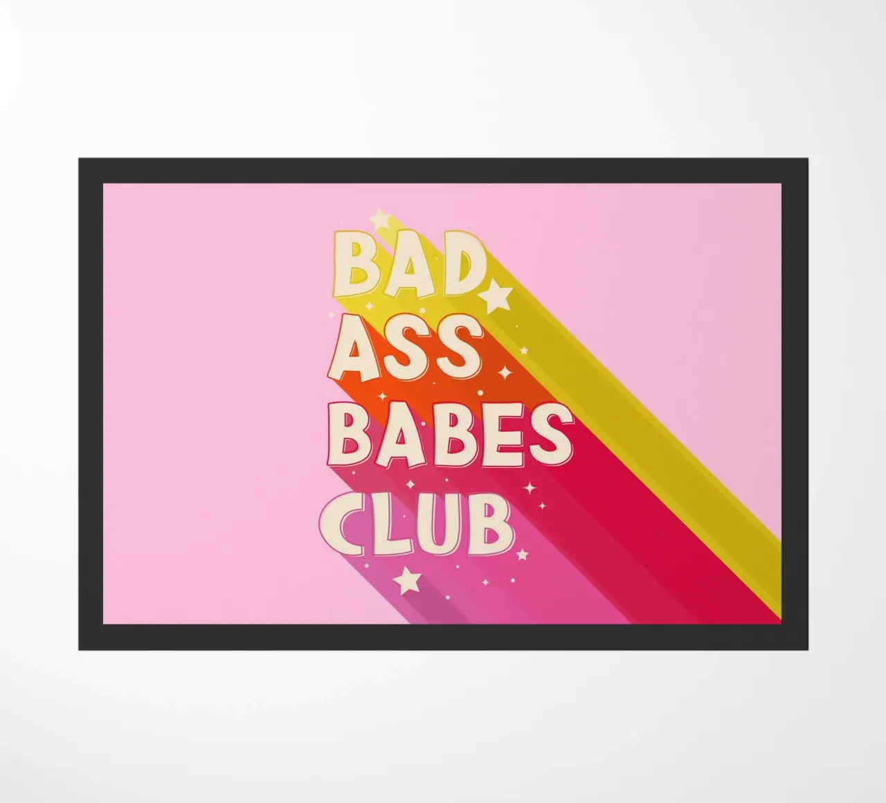 "Badass Babes Club" – Retro Feminist Typography Print zerbino da showmemars