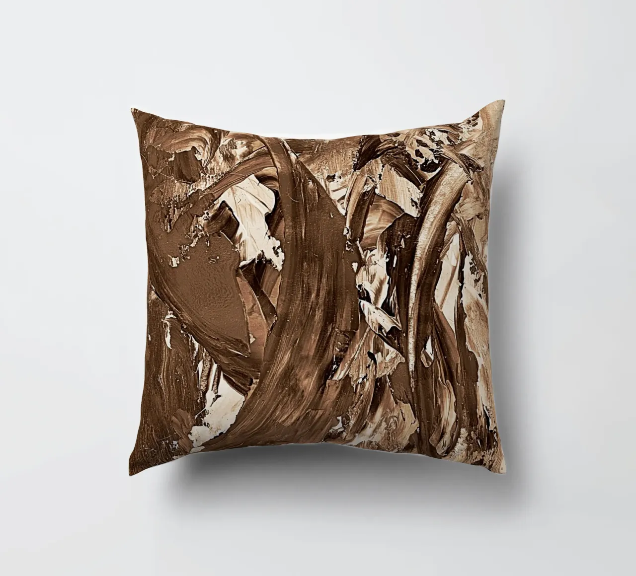 SEPIA 23 decorative cushion by Thierry Vobmann Abstract painting