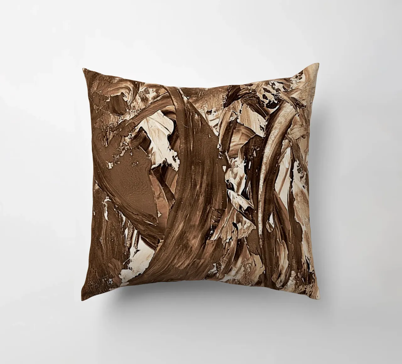 SEPIA 23 decorative cushion by Thierry Vobmann Abstract painting