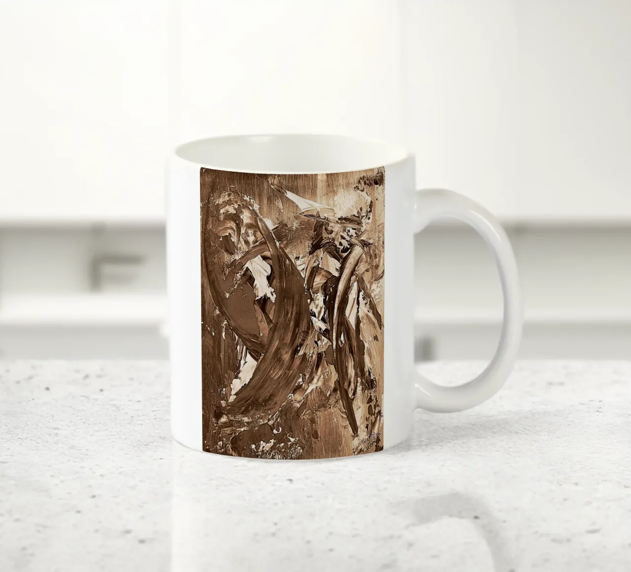 SEPIA 23 tazza in ceramica da Thierry Vobmann Abstract painting