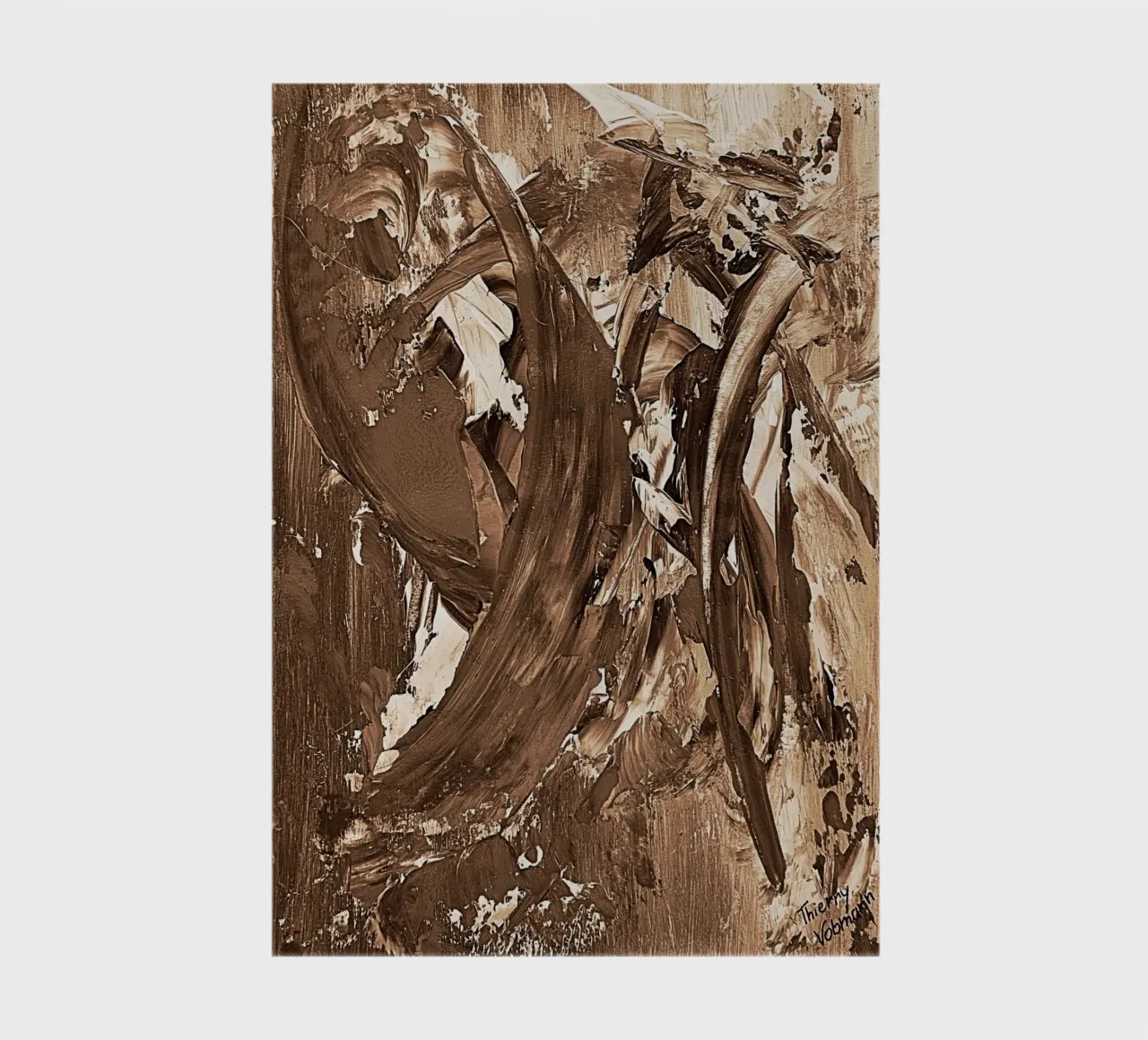 SEPIA 23 notebook by Thierry Vobmann Abstract painting