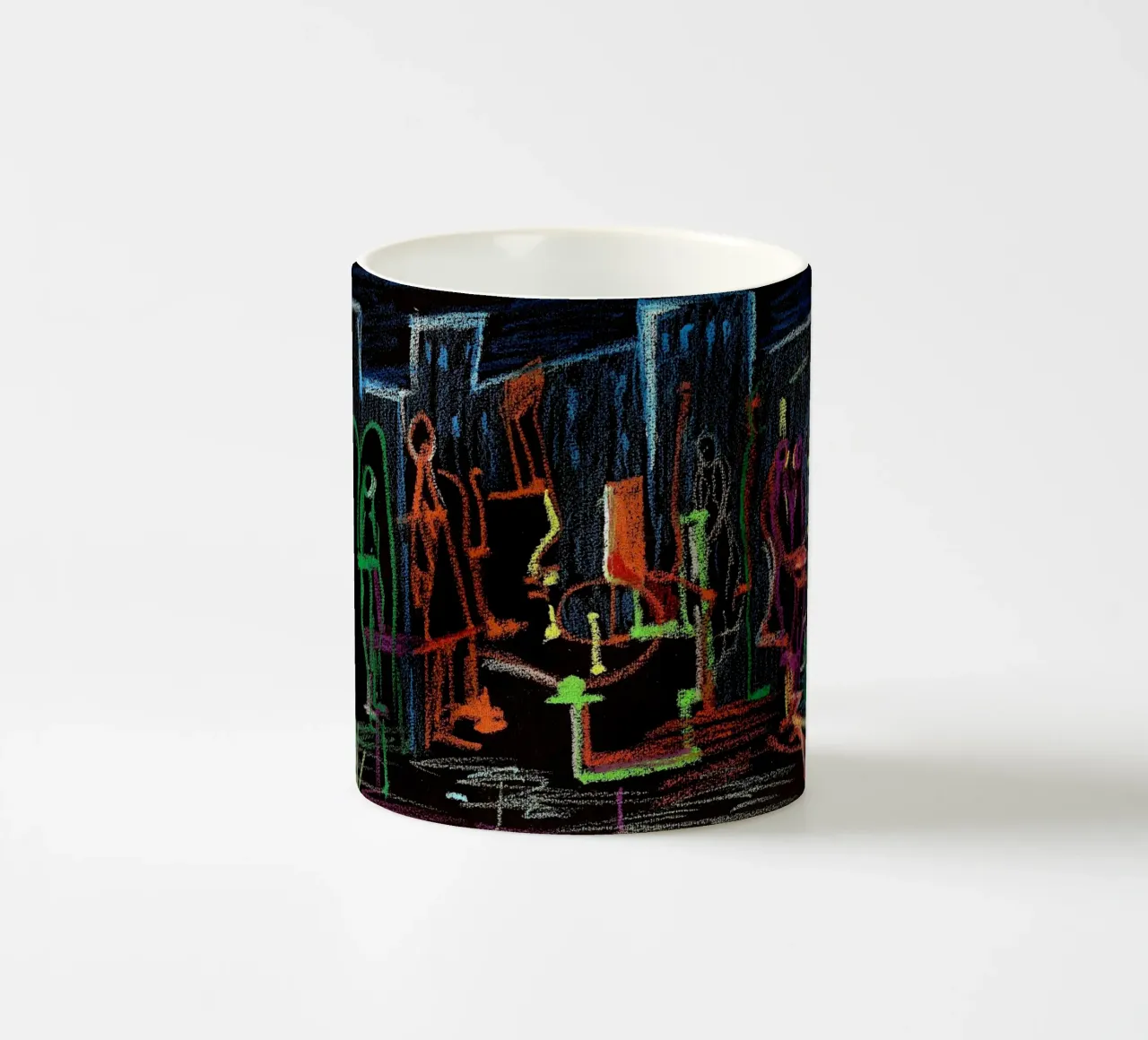 Sul nero tazza in ceramica da Massimo Frascogna