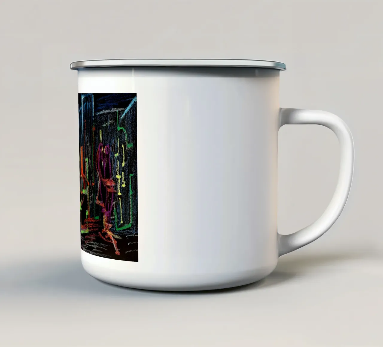 Sul nero tazza in smalto da Massimo Frascogna