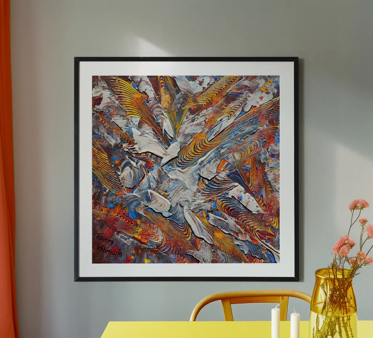 3D Dream 8 poster con telaio in plastica da Thierry Vobmann Abstract painting