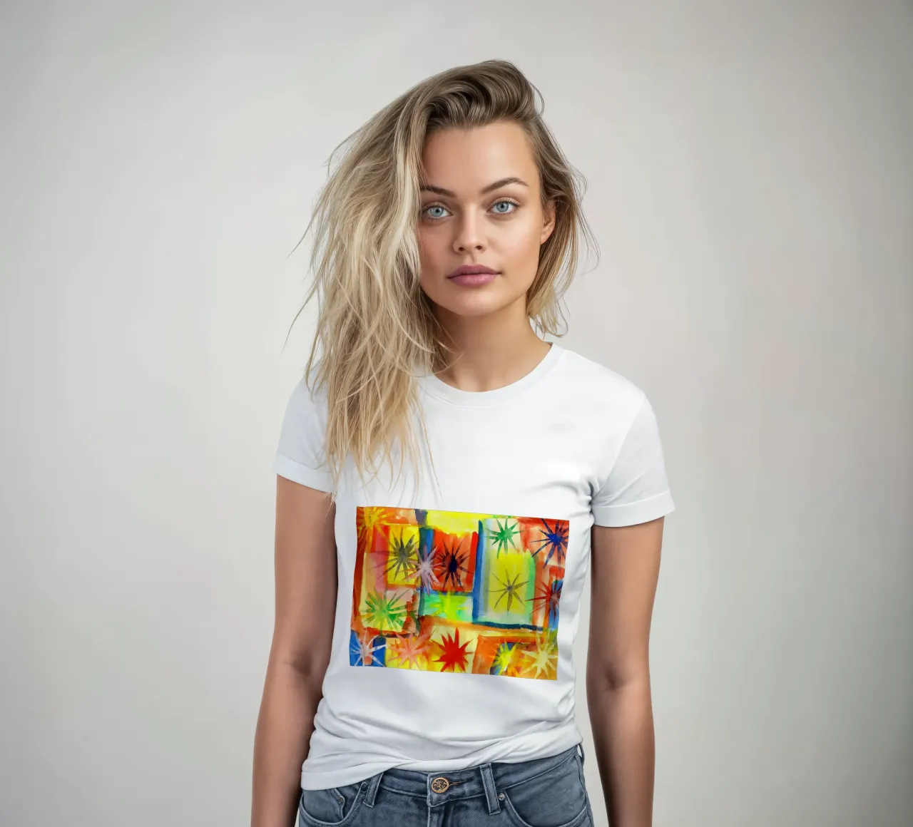 Aquarelle Frauen T-Shirt von Massimo Frascogna