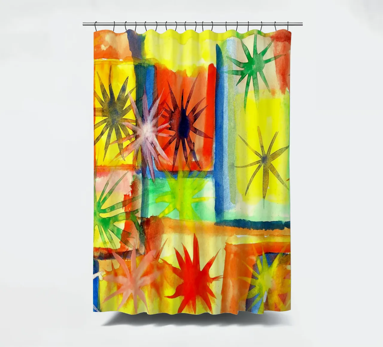 Watercolors shower curtain by Massimo Frascogna