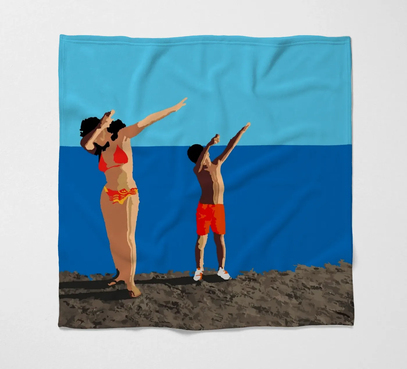 Tupfen Fleecedecke von Massimo Frascogna