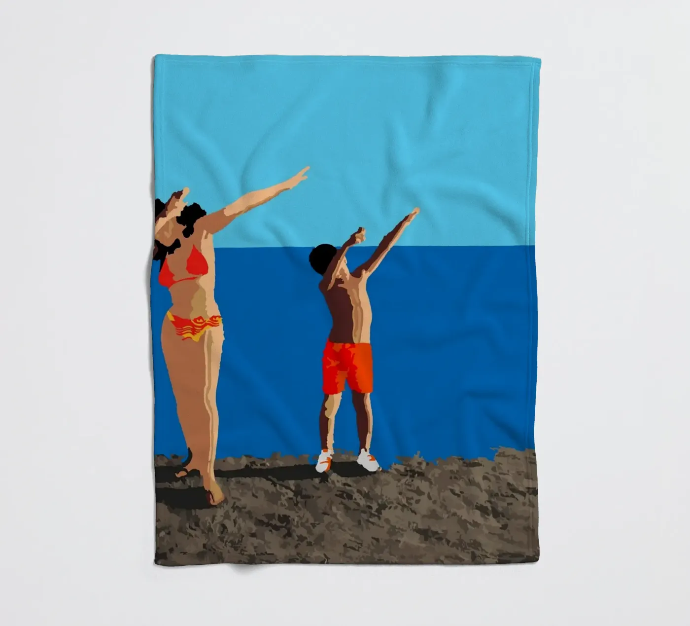 Tupfen Fleecedecke von Massimo Frascogna