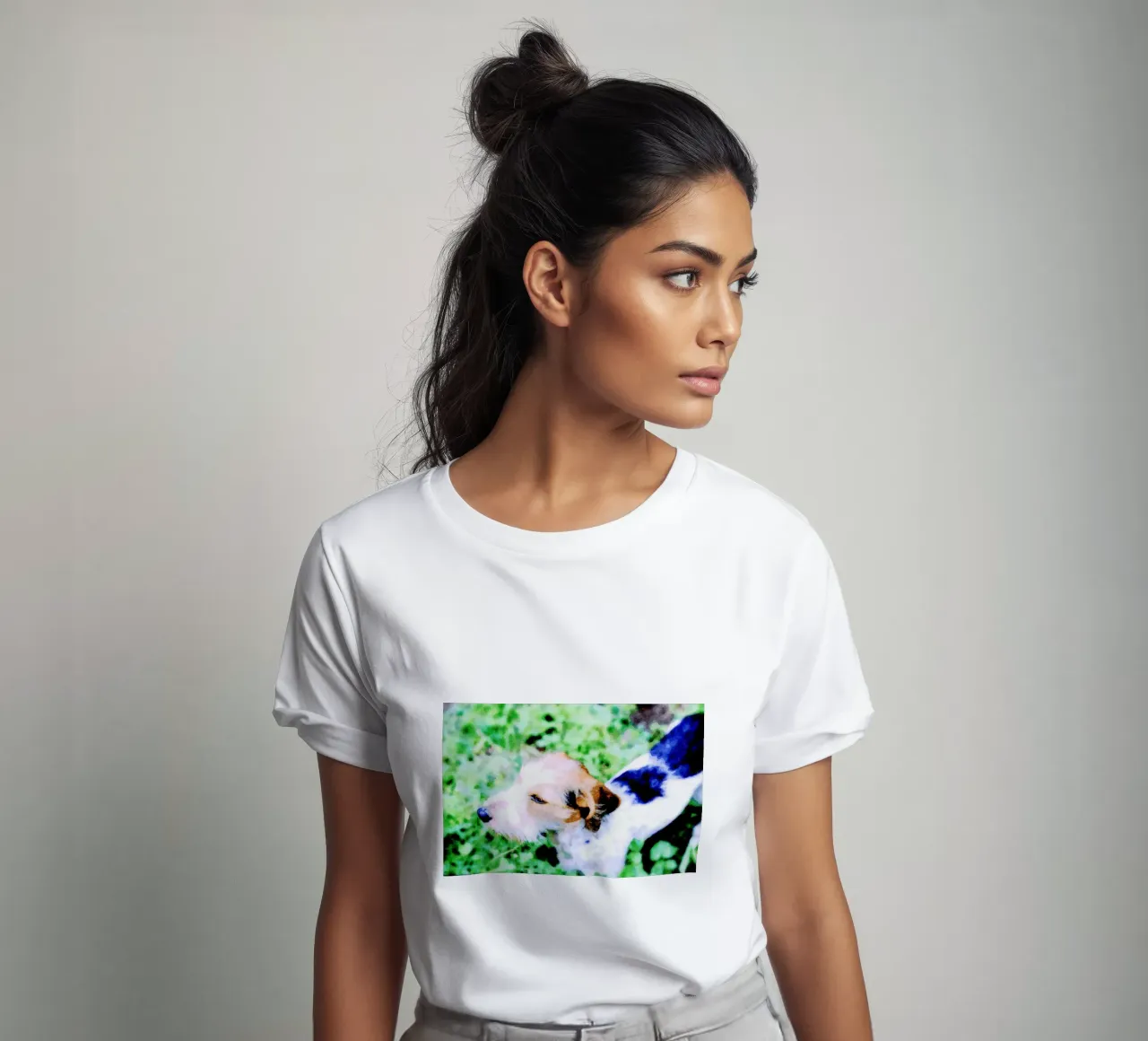 Gina in acquerello t-shirt da Massimo Frascogna