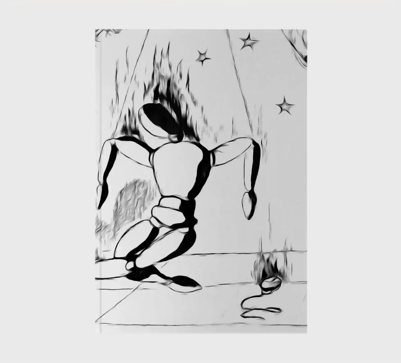 the death of the puppet and of time notebook by Massimo Frascogna