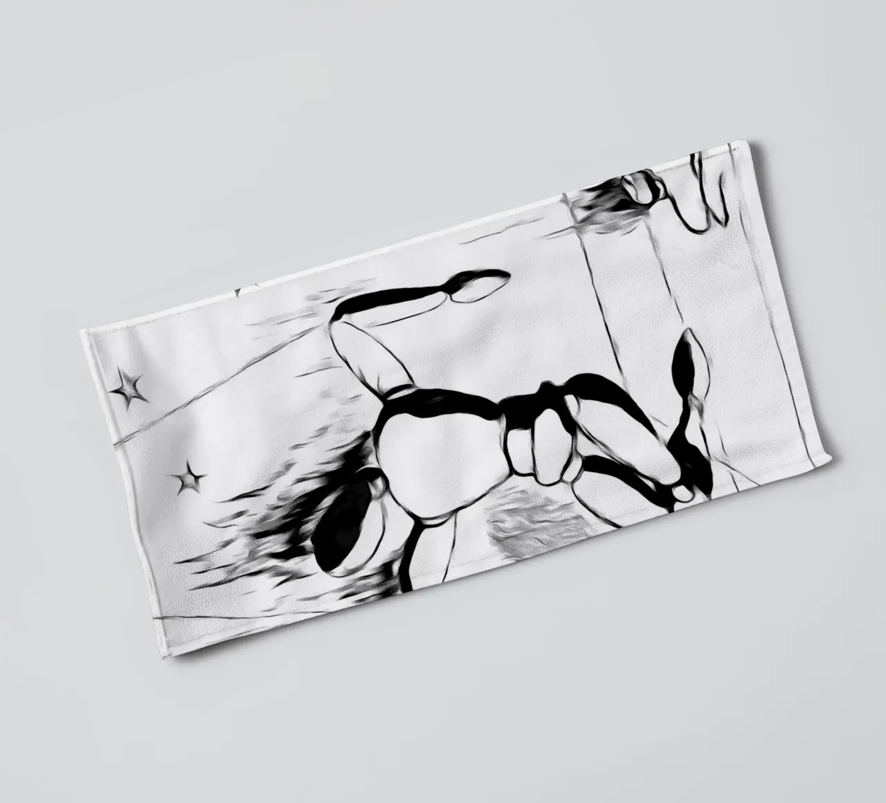 the death of the puppet and of time towel by Massimo Frascogna