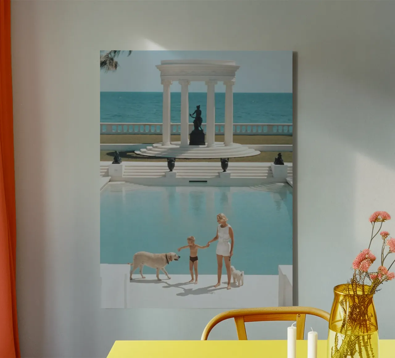 Slim Aarons Poster, Slim Aarons Muurkunst canvas met Baklijst van Bella Studio