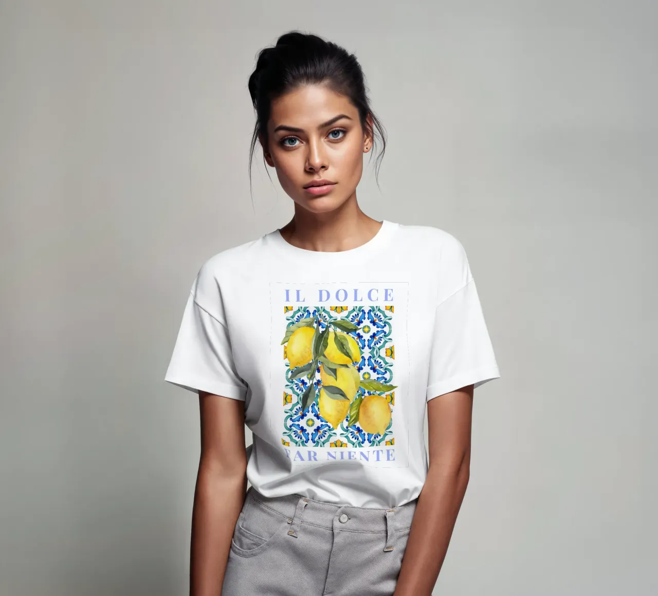 Zitrone Poster, Italienische Zitrone Poster, Il dolce far niente T-Shirt von Bella Studio