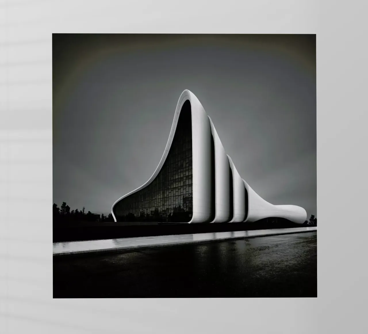 Baku -  Heydar Aliyev Center 1 pellicola backlit da Håggard Photography | Ronny Behnert