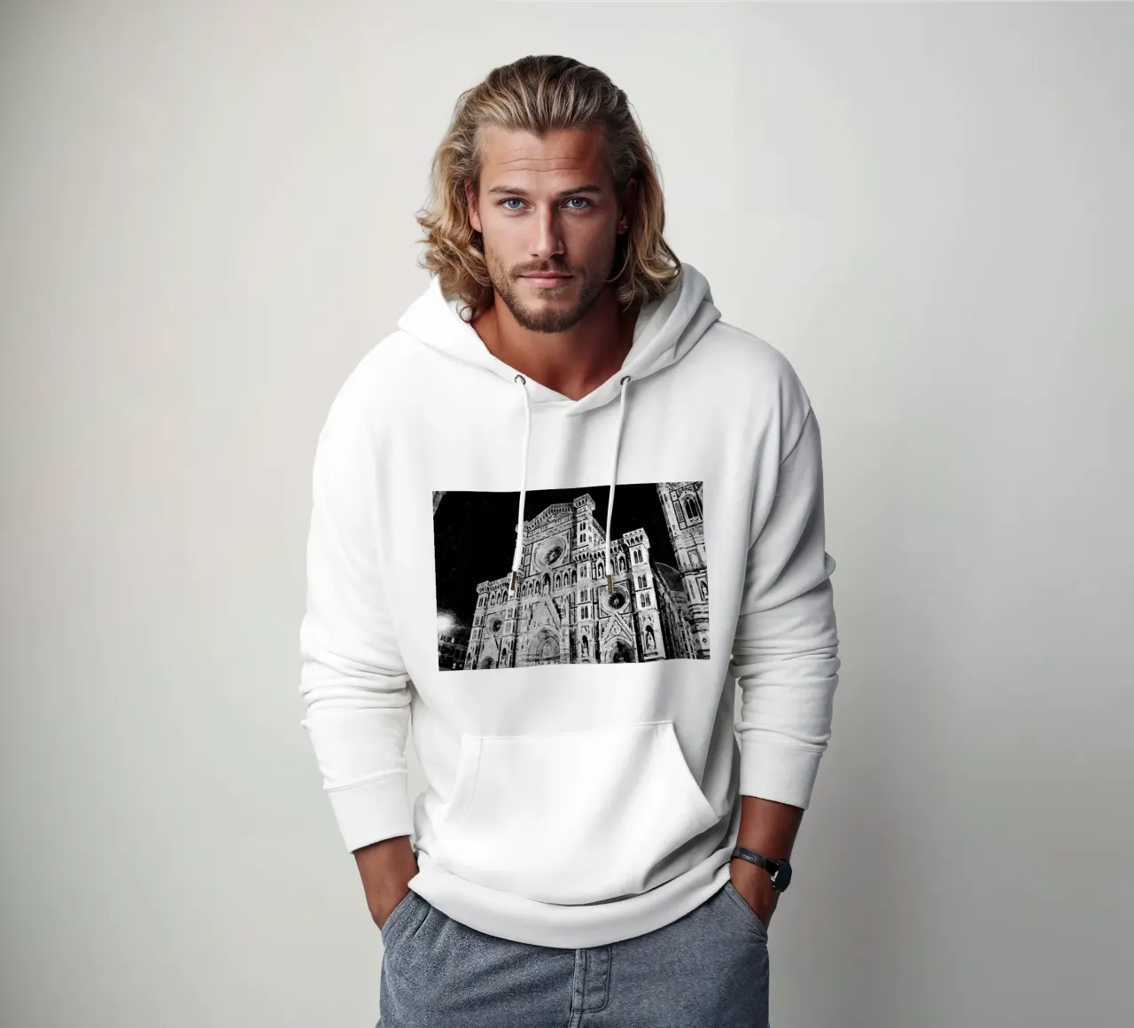 La Cattedrale felpa con cappuccio da Massimo Frascogna