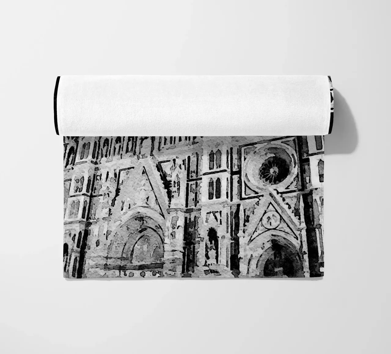 The Cathedral beach towel by Massimo Frascogna