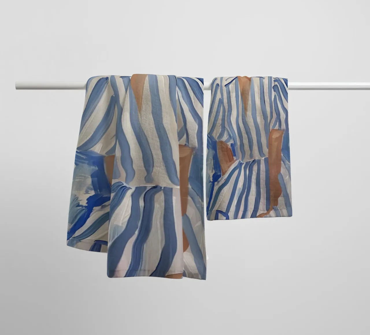 Abstract Woman Painting, Modern Minimalist Contemporary Art towel by Bella Studio