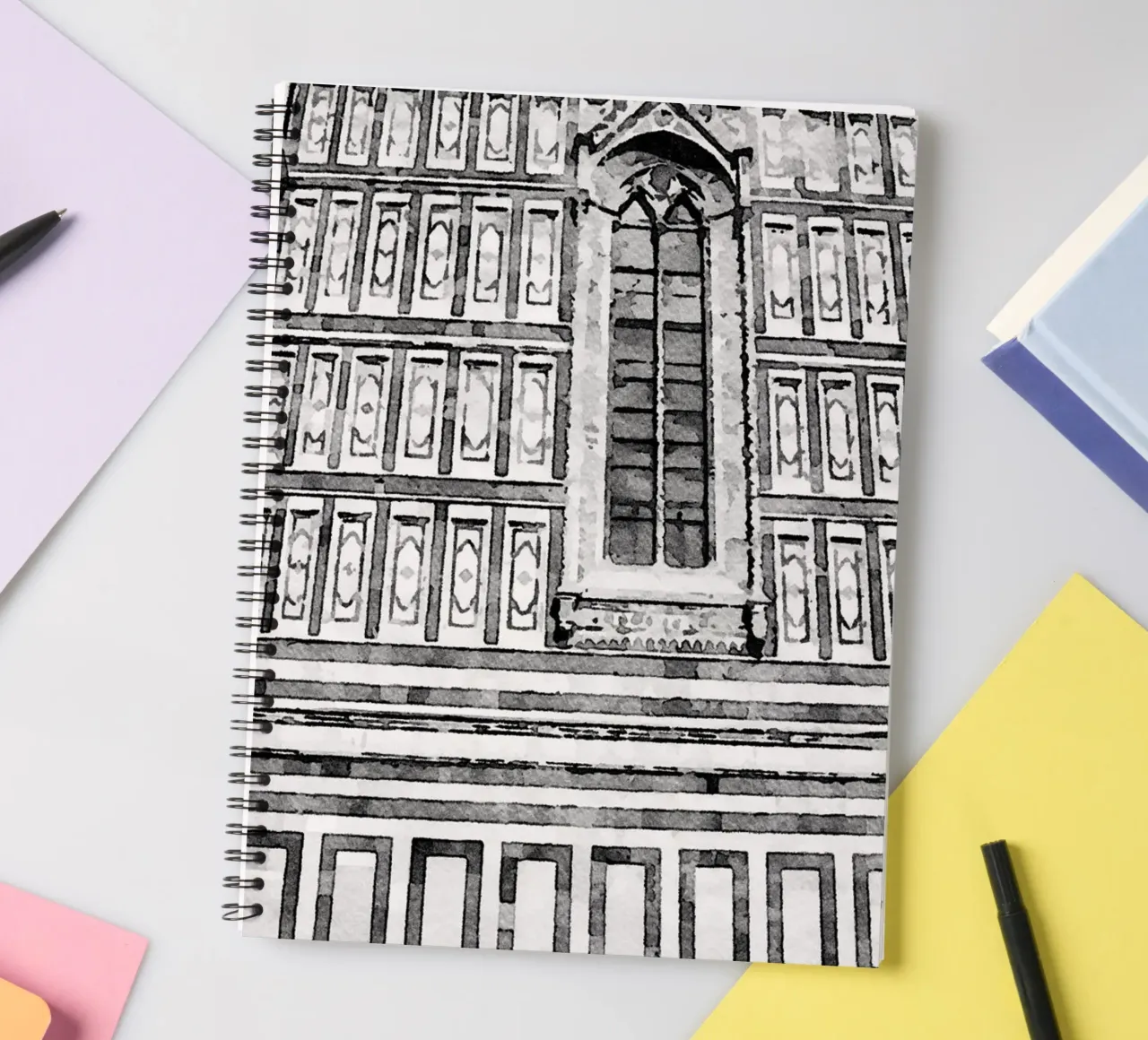 Facade spiral notebook by Massimo Frascogna