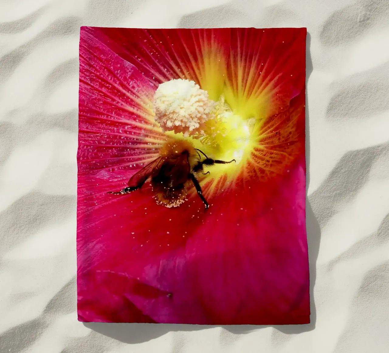 Flower's life beach towel by Massimo Frascogna